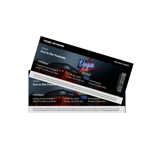 VEGA - König ohne Krone" Live Ticket